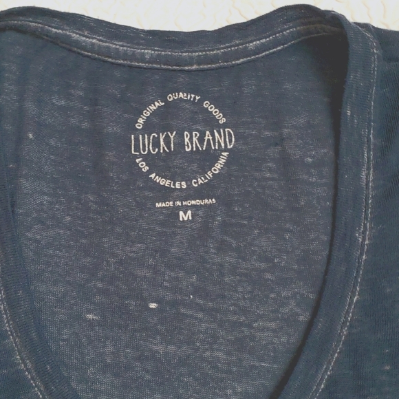 "The Who" Lucky Brand long top t-shirt, soft Heather blue, size M - Picture 12 of 12